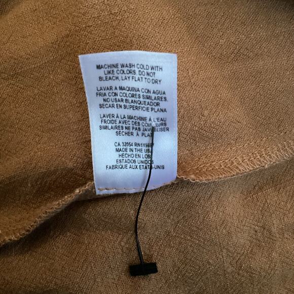 Rachel Pally Ruthie Linen Blend Drop Waist Swing Dress Nutmeg Cognac S - Picture 9 of 9